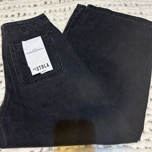 Pistola Lottie High Rise Relaxed Bowed Leg in Zen color size 28 NWT